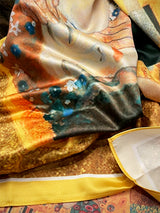 Pañuelo Estampado 'El Beso' 90x90 cm - Gustave Klimt