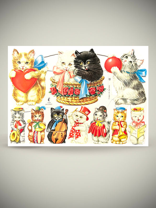 Buy German Retro Cat Sticker Sheets | Tartan & Zebra