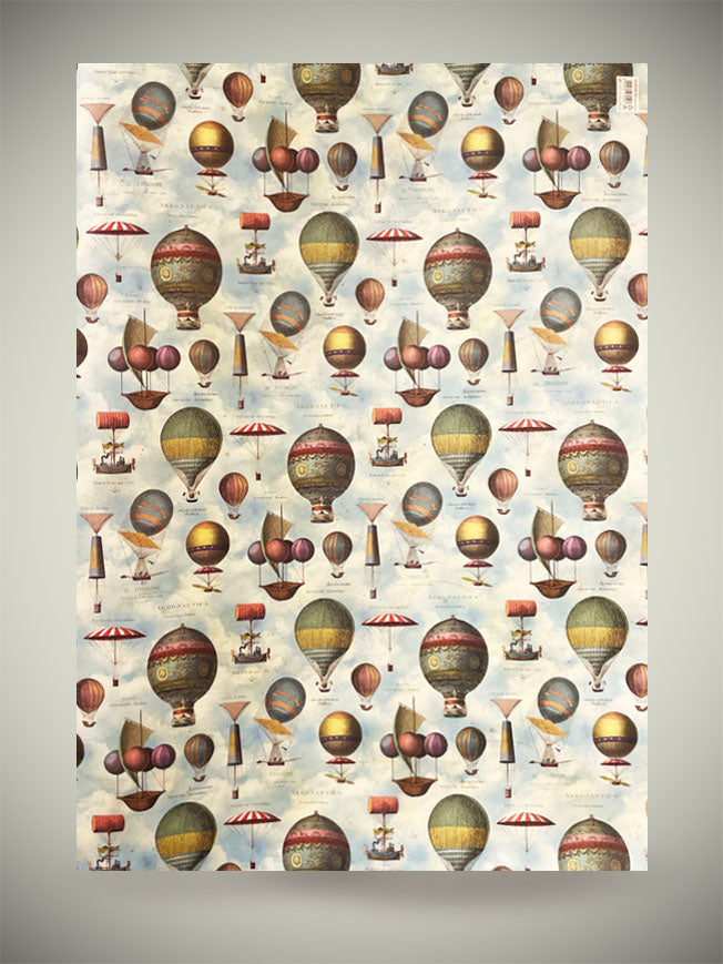 Wrapping Paper 'Elegant Air Balloons' - 100x70 cm