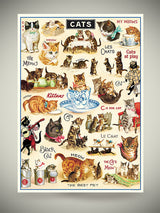 Papel Poster & Wrap 'Vintage Cats II' - Cavallini & Co