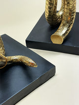 Pair of Bookends 'Gold Snake'
