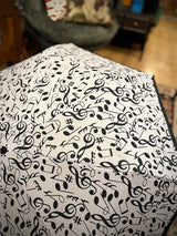 Paraguas Plegable 'Música' - Blanco