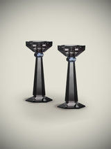 Pair of 'Art Deco' Crystal Chandeliers - Gray