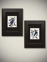 Original Acrylic Drawings 'Blue & Black Abstraction'