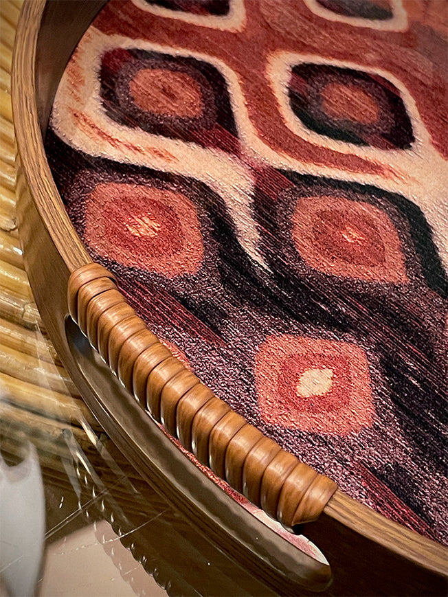 Bandeja Decorativa Grande 'Galateo' - Peacock - Ø39,5 cm