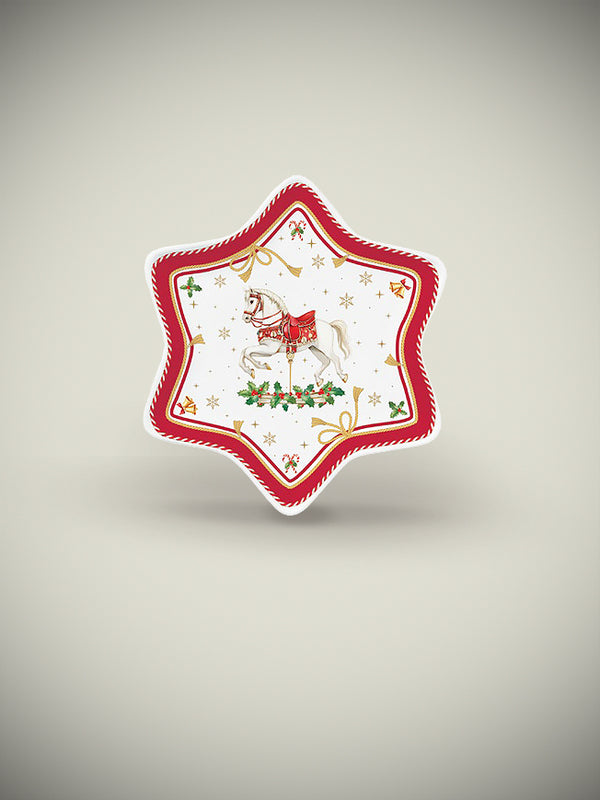 Plato Estrella de Porcelana 'Christmas Tale' - 22,5 cm