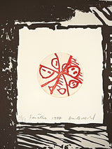 Aguafuerte Original 'Fenêtres - Rose' - Pierre Alechinsky