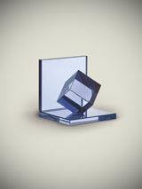 'Déco' Glass Bookend - Blue