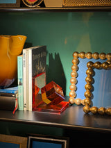 Pieza Sujeta Libros de Cristal 'Déco' - Naranja