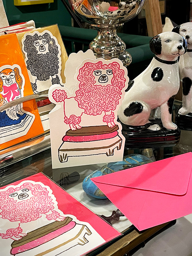 pink-poodle-staffordshire-figure-style-dog-card
