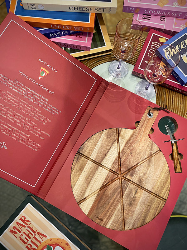 Gift Novels Pizza Board and Cutter Set - A Slice of Heaven