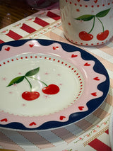 Plato de Postre de Porcelana 'Fruit Mania' Cerezas