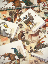 Mini Notebook 'Animalis' - Elephant, Parrot and Zebra