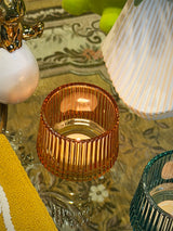 Portavela Tealight de Cristal 'Brisa' - Ámbar