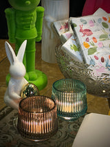 Portavela Tealight de Cristal 'Brisa' - Gris