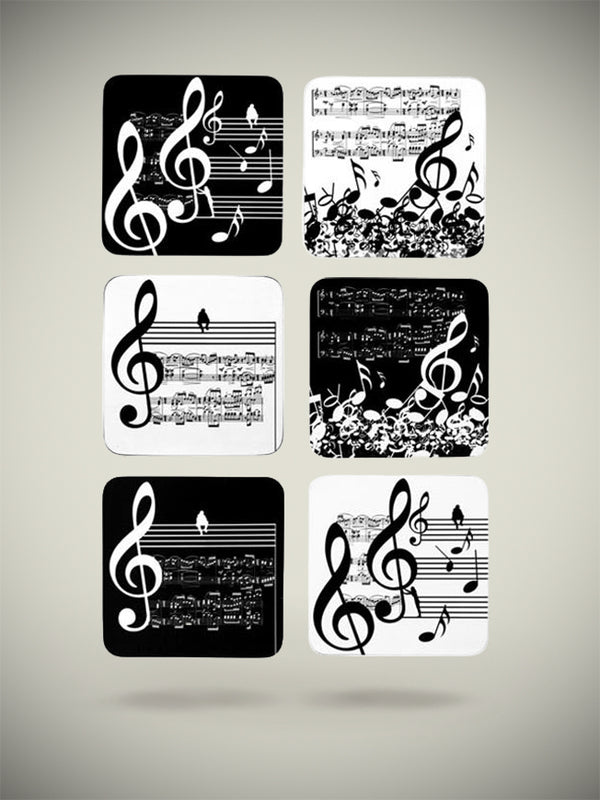 Juego de 6 Posavasos 'Música'