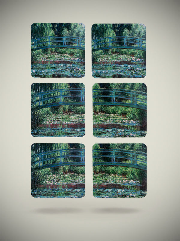 Juego de 6 Posavasos 'El Puente Japonés' - Monet