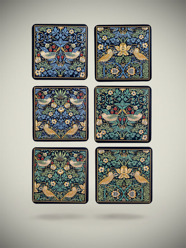 Juego de 6 Posavasos 'William Morris'