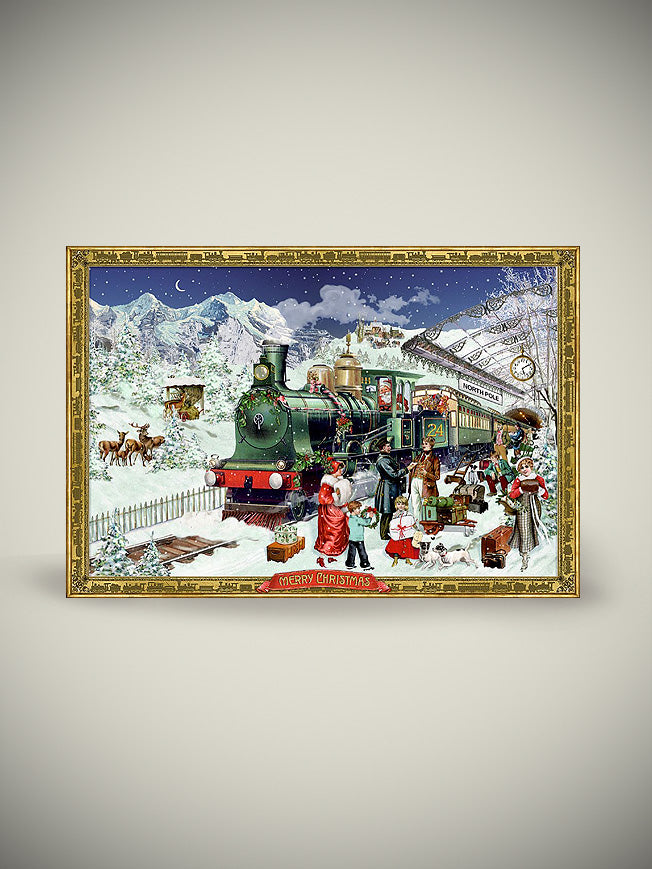 Tarjeta Calendario de Adviento 'Tren de Navidad'