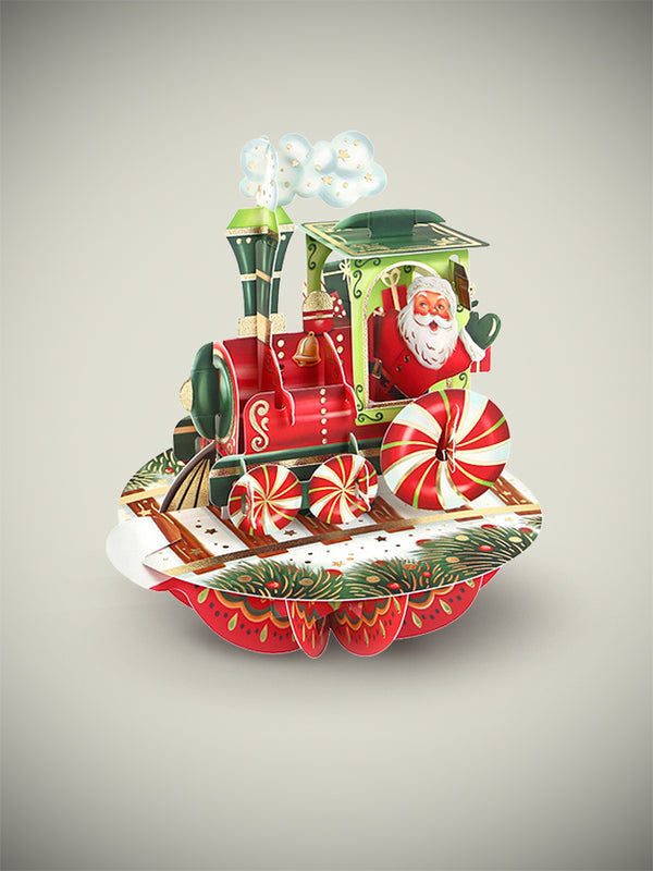 Tarjeta Pirouettes de Navidad 'Christmas Train'