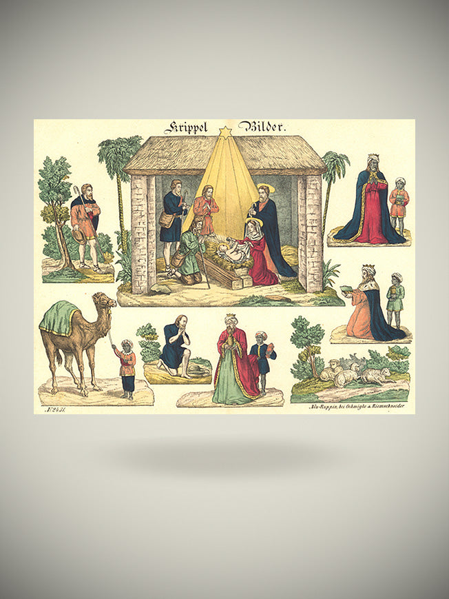 Lámina Decorativa Recortable Alemán 'Belén Tradicional'