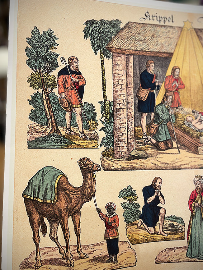 Lámina Decorativa Recortable Alemán 'Belén Tradicional'