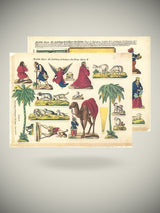 Set de 2 Láminas Decorativas Recortable Alemán 'Belén Tradicional'