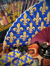 Abanico de Bambú 'Fleur de Lys' - Emblema Monarquía Francesa