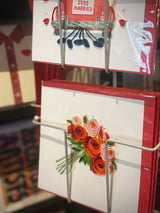 Tarjeta Filigrana de Papel 'Bouquet de Rosas'