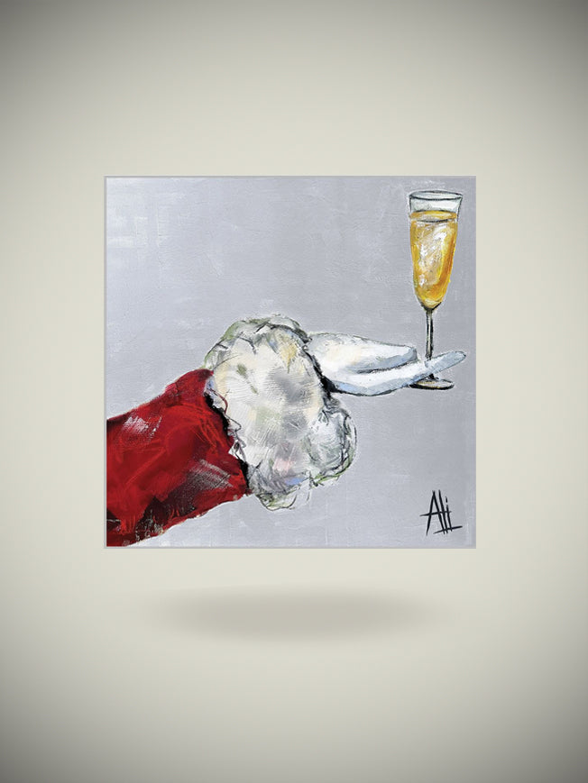 Pack de 20 Servilletas de Papel 'Cheers to Santa' - 25x25 cm