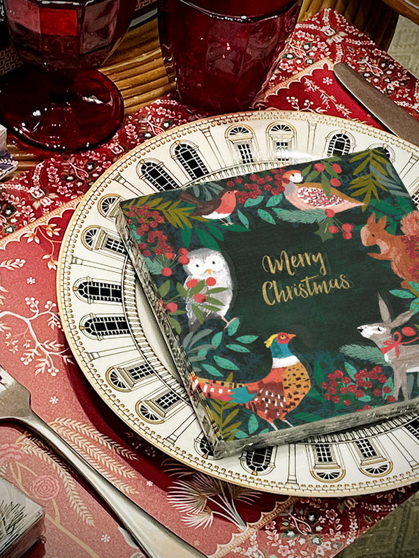 Pack de 20 Servilletas de Papel 'Christmas Forest' - 33x33 cm