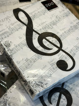 Pack de 20 Servilletas de Papel 'I Love Music' - 33x33 cm