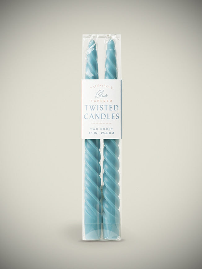 Set de 2 velas twisted azul