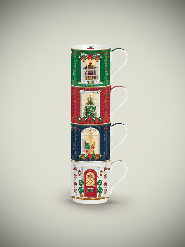 Juego de 4 Tazas 'Festive Avenue' - 275 ml