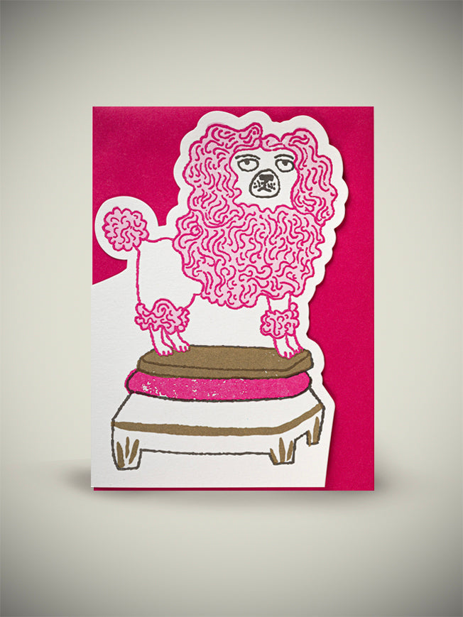 tarjeta-felicitacion-perro-poodle-rosa-estilo-staffordshire