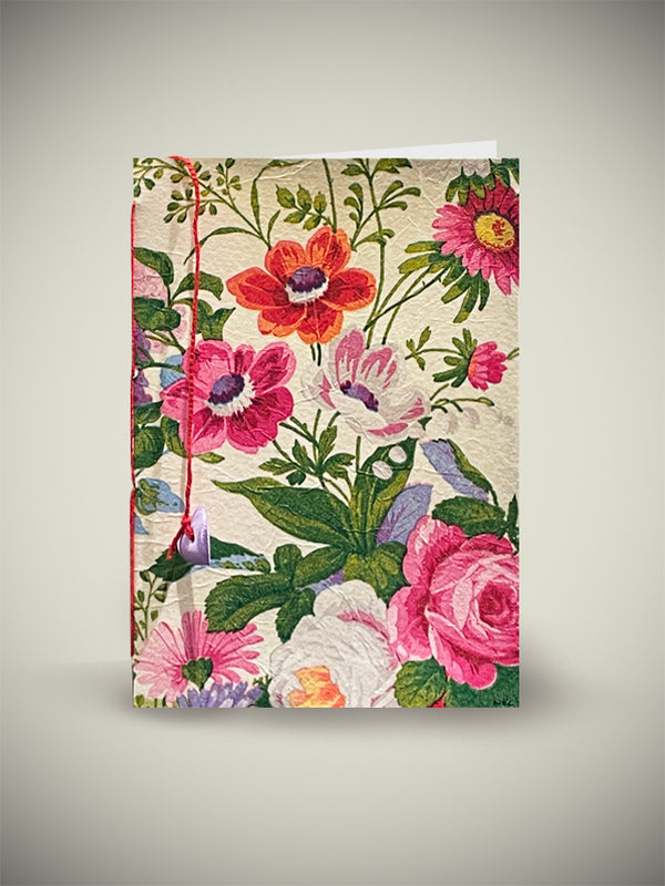 Greeting Card 'Patchwork Flowers' - Handmade