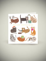 Tarjeta de Navidad 'Festive Cats' - Caroline Gardner