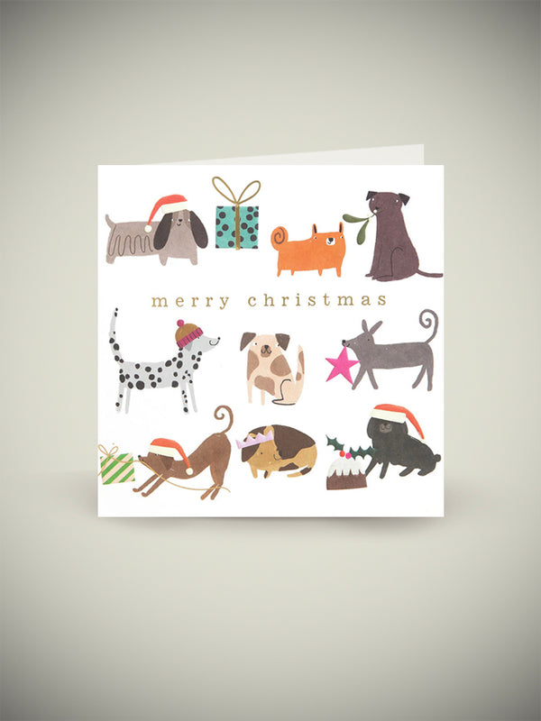 Tarjeta de Navidad 'Festive Dogs' - Caroline Gardner