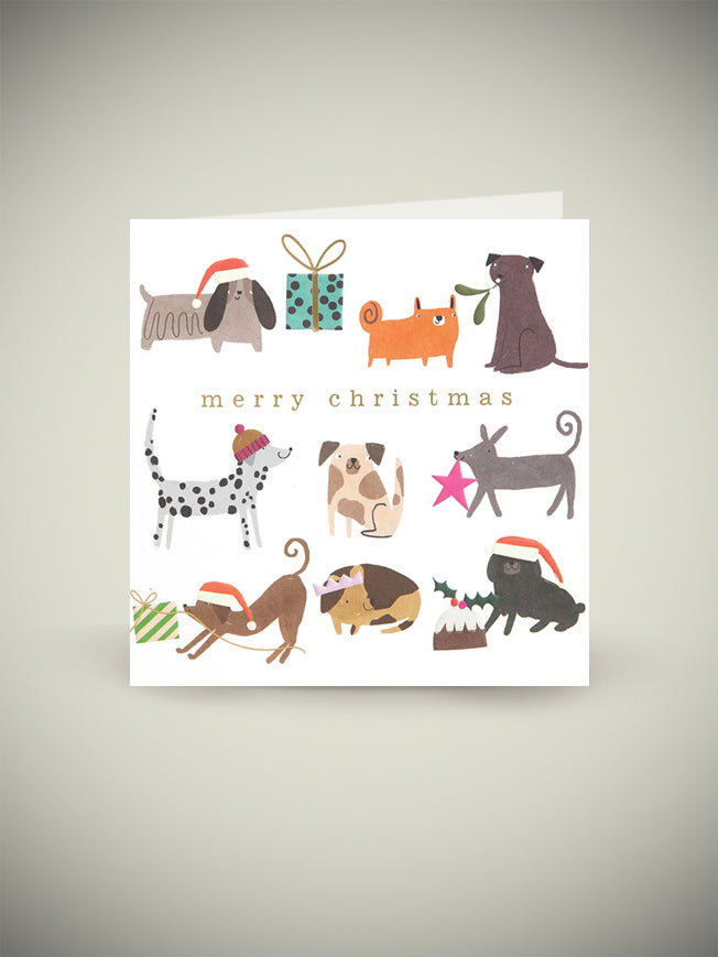 Tarjeta de Navidad 'Festive Dogs' - Caroline Gardner