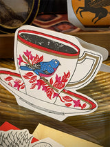 Tarjeta de Felicitación 'Birdy Tea Cup'
