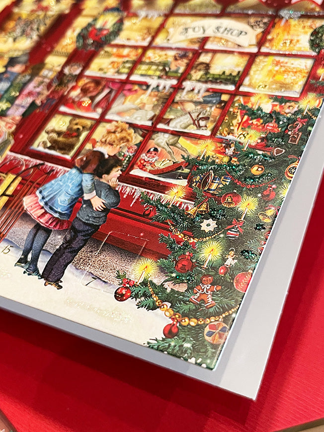 Tarjeta de Navidad y Adviento 'Escaparate de Navidad' - Toy Shop