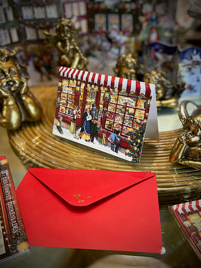 Tarjeta de Navidad y Adviento 'Escaparate de Navidad' - Toy Shop