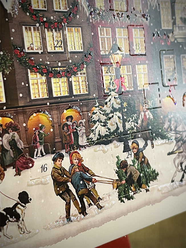 Tarjeta Calendario de Adviento 'Casas de Navidad'