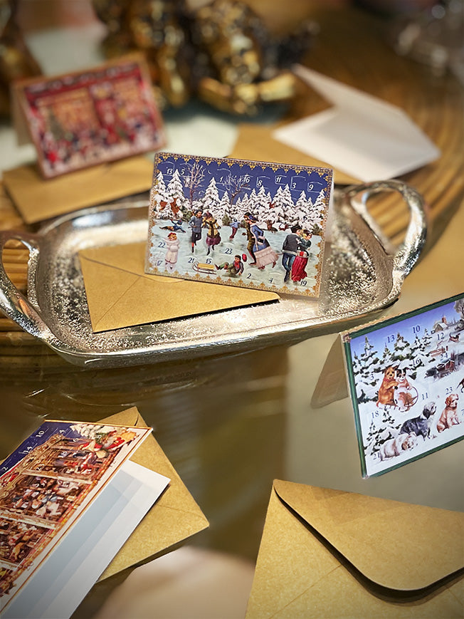Mini Tarjeta de Adviento 'Escenas de Navidad' - Patinadores