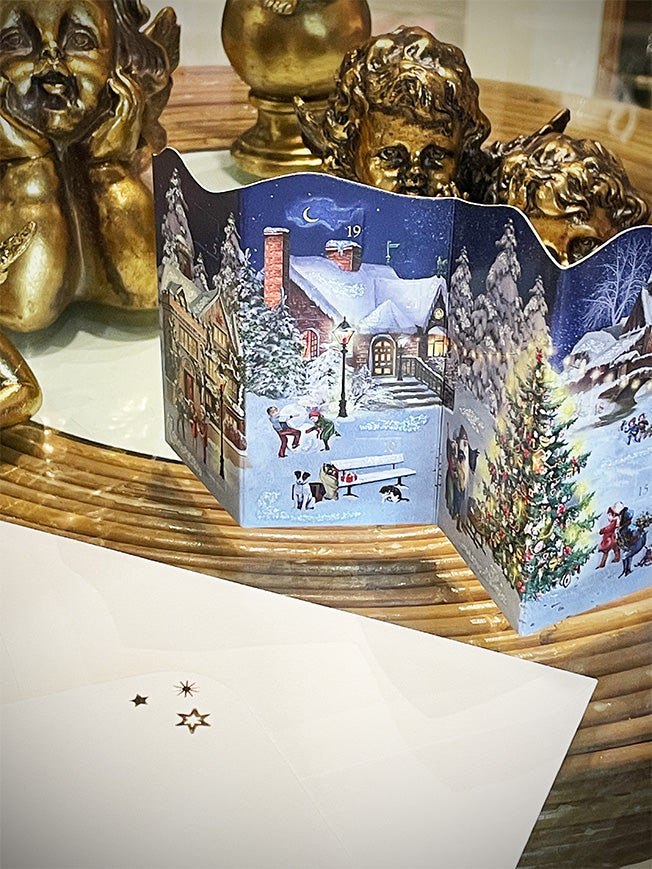 Tarjeta Calendario de Adviento 'Pueblo Nevado'