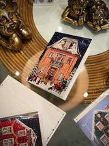 Tarjeta Calendario de Adviento 'Casa de Navidad' - Rosada