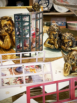 Tarjeta de Navidad y Adviento 'Ventana Nostálgica' - Verde