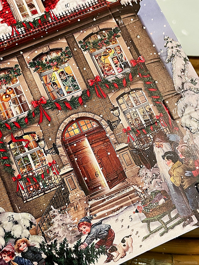 Tarjeta Calendario de Adviento 'Casa de Navidad' - Beige