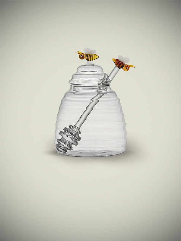 'Animal' Glass Honey Jar