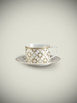 Taza de Té de Porcelana con Plato 'Decó' - 220 m